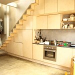 Plywood Kitchen and Stairs